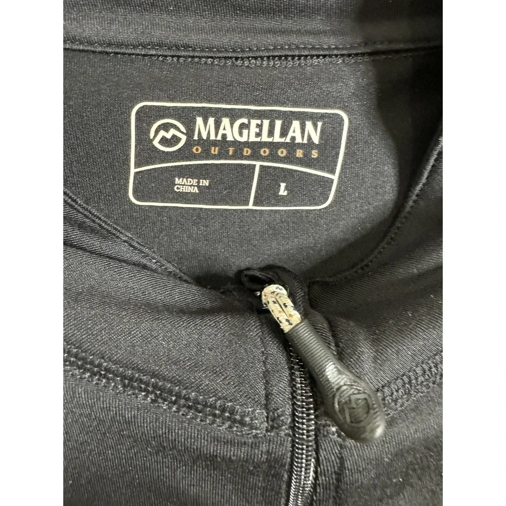 Magellan Outdoors Men's Large Black Lightweight Long Sleeve 1/4 Zip